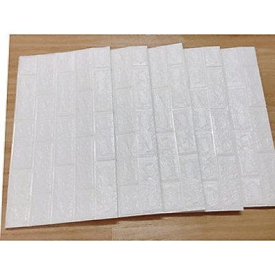 Bộ 10 tấm xốp dán tường 3D giả Gạch - 6mm