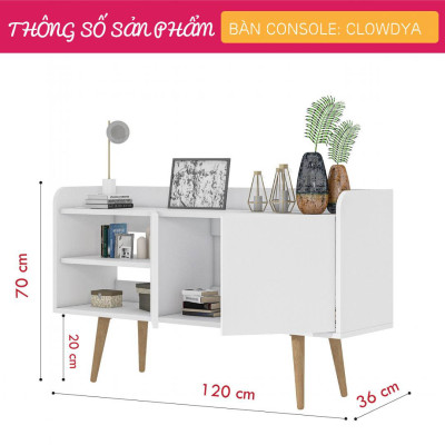 Bàn sảnh ra vào gỗ hiện đại SMLIFE Clowdya