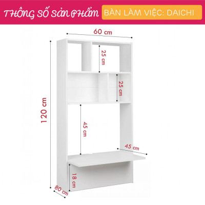 Bàn Làm Việc Gắn Tường SMLIFE Daichi