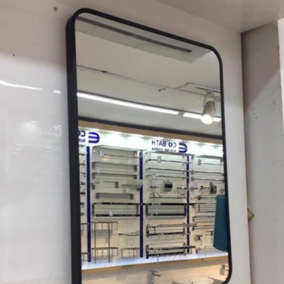 Gương Groves chữ nhật viền khung nhômđen Gtd- 700x500 mm (sang trọng hiện đại, quý phái)