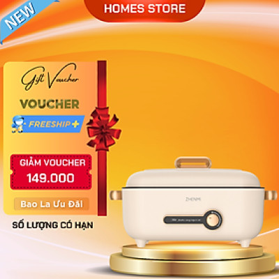 Nồi Hấp Luộc Đa Năng Xiaomi ZHENMI ZM-ED4001 4L Hấp, Chiên Lẩu, Rán - Hàng Nhập Khẩu