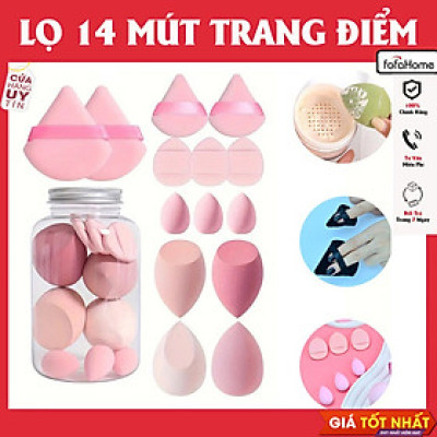 Lọ 14 Mút Trang Điểm - Lọ Mút Trang Điểm Chuyên Nghiệp, Tiện Dụng