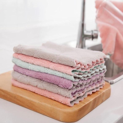 Combo 10 khăn lau tay , lau bếp  2 mặt dày dặn , đa năng siêu thấm hút ,vải bông mềm mịn giúp làm sạch các vật dụng nhanh chóng 