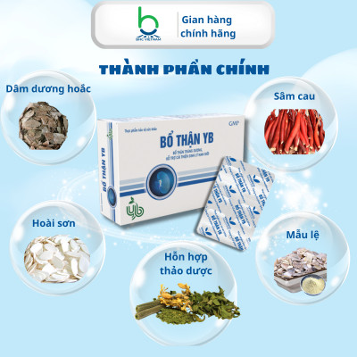Viên Uống Bổ Thận YB Hỗ Trợ Cải Thiện Sinh Lý Nam Giới, Bổ Thận Tráng Dương - Hộp 30 viên
