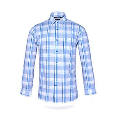 Áo sơ mi nam tay dài form ôm suông Khatoco A1MD468T1-CNCR230-2411-D