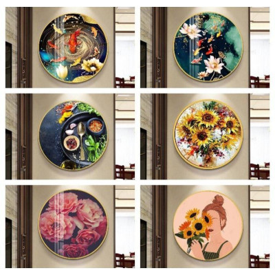 Xả kho tranh tráng gương tròn đường kính 60cm có chốt treo, treo phòng khách, phòng ăn, phòng ngủ, trang trí siêu đẹp,