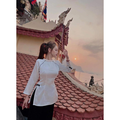 Đồ Lam Nữ Đi Chùa SJ10 Trang Nhã Kín Đáo Dành Cho Phật Tử