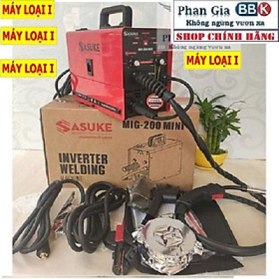 [chính hãƞg] Máy hàn 2 chức năng MIG + QUE  SASUKE 200 - Tặng kèm cuộn dây hàn 1KG, Mô tơ 100% dây đồng, Bảo hành 1 năm