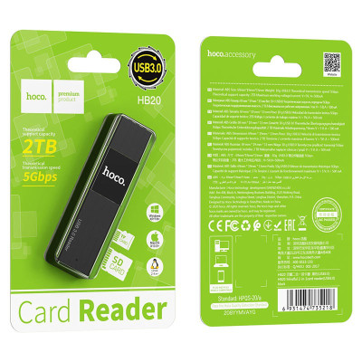 Đầu đọc thẻ nhớ Hoco Microsd/Sd - Hàng chính hãng