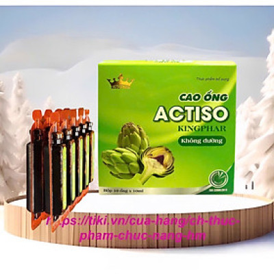 Ông uống Actiso Kingphar ( không đường), hộp 10 ống * 10ml, thanh nhiệt, giải độc gan