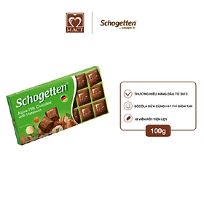 Sôcôla Thanh 13 Vị Schogetten - Hạt Dẻ - 100g