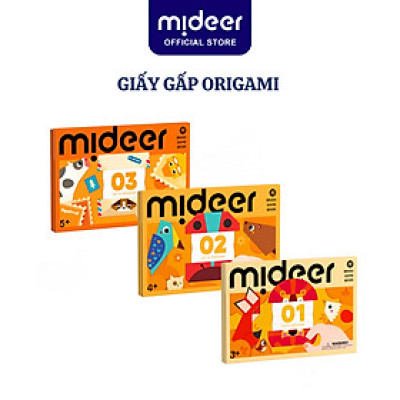 Giấy Gấp Origami Mideer Origami 3 cấp độ, Đồ Chơi Thủ Công giáo dục sáng tạo Cho Bé 2 3 4 5 Tuổi
