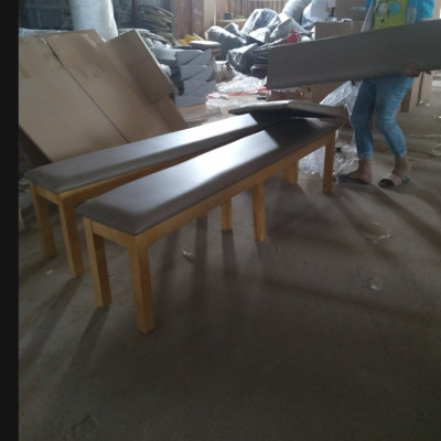 Ghế dài gỗ nệm Tundo đa công dụng ngồi chờ, ban công, sân vườn nhiều kích thước lựa chọn 