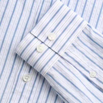 Áo Sơ Mi ROUTINE Nam Tay Dài Kẻ Sọc 100% Cotton Form Loose - 10S24SHL003 | LASTORE MENSWEAR