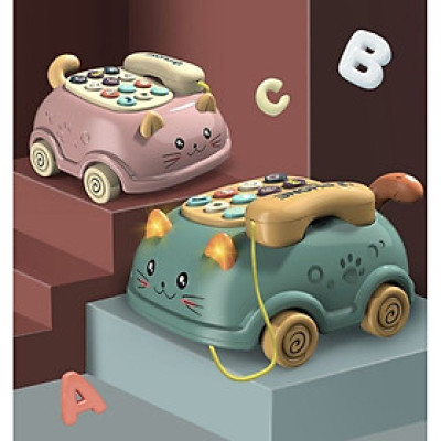 ĐIỆN THOẠI XE KÉO MÈO CƯNG dành cho bé 