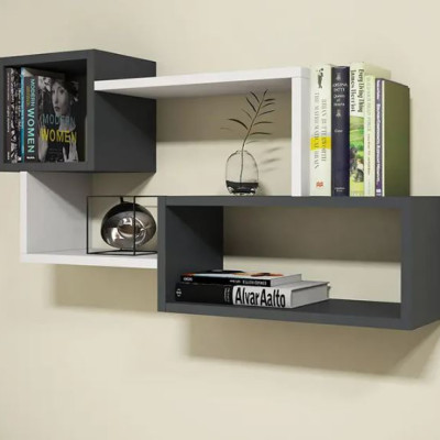 Kệ Sách Treo Tường Hình Chữ Nhật Lớn Juno Sofa CTKT171 KT 80 x 95cm x 20cm