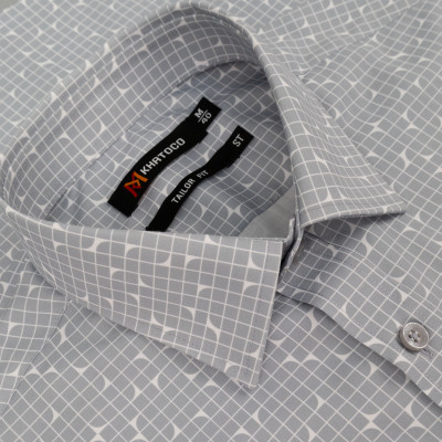 Áo sơ mi nam ngắn tay Khatoco A1MN468T2-CNIN669-2612-N