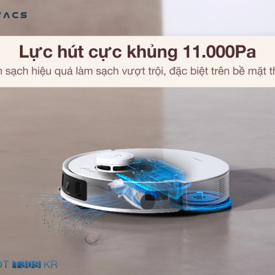 Robot Hút Bụi Lau Nhà Ecovacs T30s KR 11.000 Pa Giặt Nước Nóng, Xòe Giẻ, Chống Rối - Hàng Chính Hãng