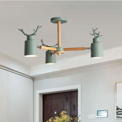 Đèn chùm NOTERSE sừng hươu 3 tay kiểu dáng độc đáo, hiện đại - kèm bóng LED chuyên dụng.