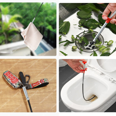 Dụng Cụ Gắp Rác Bồn Chậu 160 Cm Cây Gắp Rác Thông Tắc Bồn Chậu Nhà Vệ Sinh Tiện Lợi