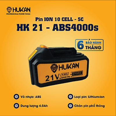 PIN ION 10 CELLS-5C 4.0AH HK21-ABS4000S HUKAN - HÀNG CHÍNH HÃNG