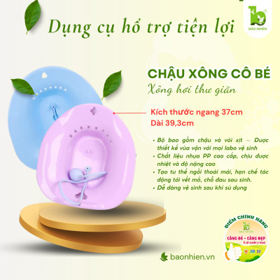 Bộ Chậu Chuyên Dụng Cho Xông, Rửa Vùng Kín Bảo Nhiên