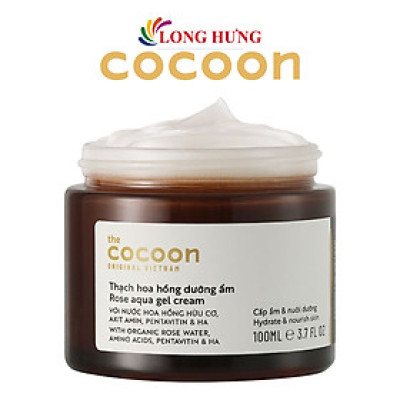 Thạch hoa hồng dưỡng ẩm Cocoon giúp cấp ẩm và nuôi dưỡng da (30ml/100ml) - Hàng chính hãng