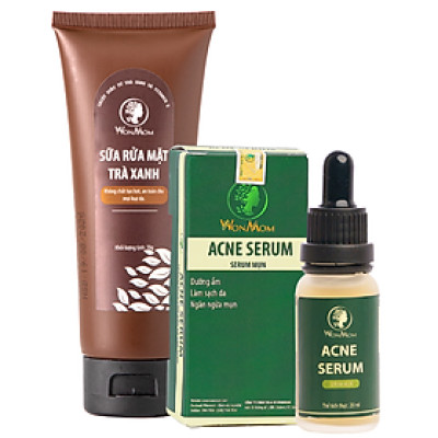 Bộ làm sạch da và tạm biệt mụn Wonmom ( 1 Sữa rửa mặt + 1 Serum mụn )