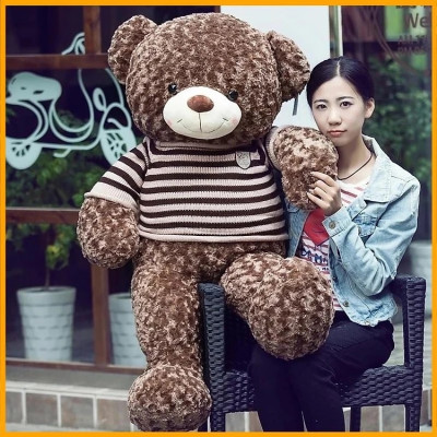 Thú nhồi bông Teddy mặc áo cute - Size từ 1m đến 1m7 - Quà tặng gấu bông teddy khủng lồ lông hoa cao cấp.