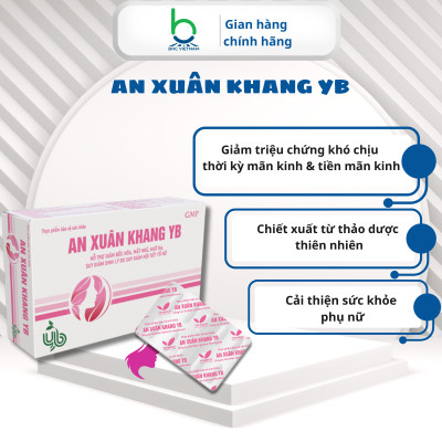 Viên Uống AN XUÂN KHANG YB Hỗ Trợ Giảm Mất Ngủ, Khô Da, Cân Bằng Nội Tiết Tố Nữ, Tiền Mãn Kinh