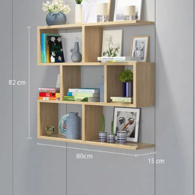 Kệ Sách Gỗ Treo Tường 4 Tầng Juno Sofa CTKT06-80 KT 80 x 82 x 20cm 