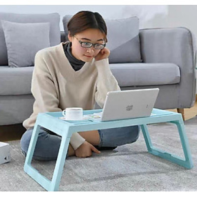 BÀN NHỰA GẤP GỌN THÔNG MINH CÓ KHE ĐỂ DIỆN THOẠI & IPAD VÀ CẮM BÚT PHONG CÁCH HÀN QUỐC