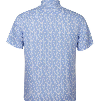 Áo sơ mi nam tay ngắn form suông vạt ngang Khatoco A1MN538T2-CNIN324-2504-N công nghệ NANO mới