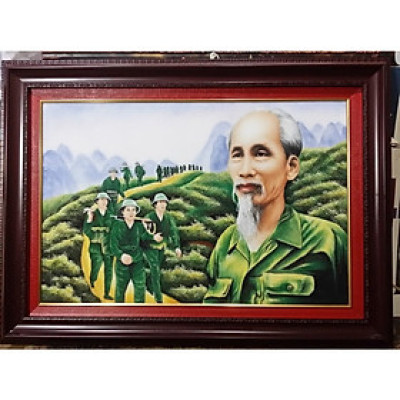 TRANH ĐÁ TỰ NHIÊN, BÁC VẪN CÙNG CHÚNG CHÁU HÀNH QUÂN