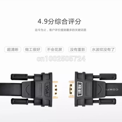 Ugreen UG11666VG105TK 2M màu Đen Cáp tín hiệu 2 đầu VGA cáp dẹt - HÀNG CHÍNH HÃNG