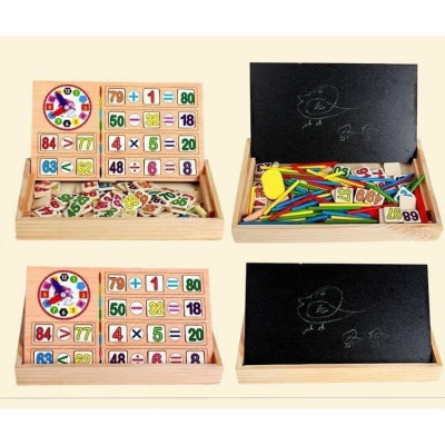 Đồ Chơi Giáo Dục, Hộp Toán Học Gồm Số 100 Que Tính Và Bảng 2 Mặt, Đồ Chơi Trí Tuệ Cho Bé