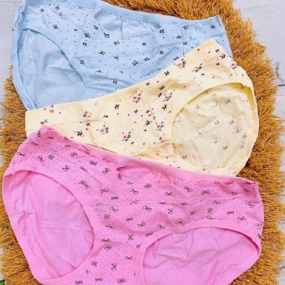 Sét 4 quần lót bầu cotton họa tiết