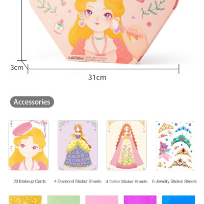 Bộ Đồ Chơi Trang Điểm và Thiết Kế Thời Trang Công Chúa 3in1 – Mideer Dress Up Game Set – Princess Makeup Kit