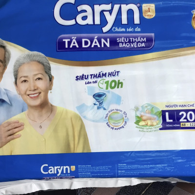 Tã dán Caryn L20 Siêu thấm hút - Tã Dán Người Lớn size L - Date luôn mới