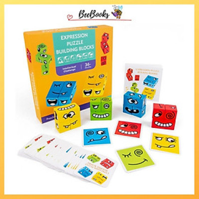 Đồ Chơi Rubik Thay Đổi Cảm Xúc Khuôn Mặt Theo Thẻ Cho Bé Rèn Luyện Tư Duy Phản Xạ