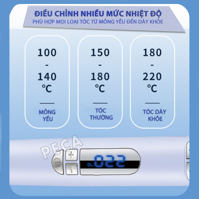 Máy uốn tóc xoay tự động Kemei KM-2063 điều chỉnh 12 mức nhiệt độ phù hợp với mọi loại tóc - Hàng chính hãng