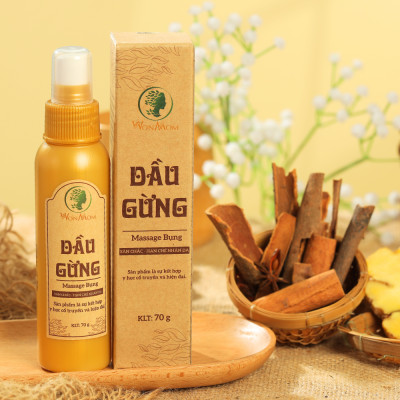 Dầu gừng thảo mộc massage tan mỡ bụng sau sinh Wonmom 70g