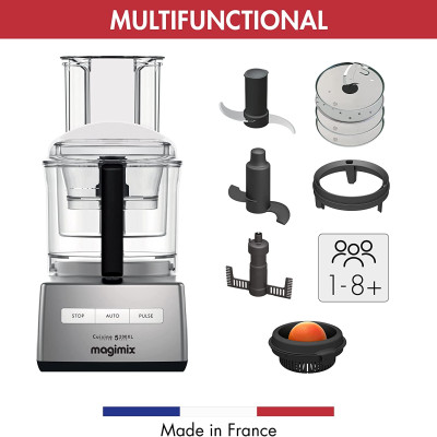 Máy Xay Sinh Tố Và Trộn Bột Đánh Trứng Kiêm Ép Trái Cây Nghiền Nhỏ Magimix 5200XL Đa Chức Năng Cao Cấp Sản Xuất Tại Pháp, Dung Tích 3700 ML Với Công Suất 1100W - Hàng Nhập Khẩu Đức