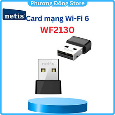 Card mạng Wi-Fi 6 USB 2.0 300Mbps, Băng thông không dây 286Mbps, Ăng-ten 2dBi bảo hành 24 tháng - Hàng chính hãng