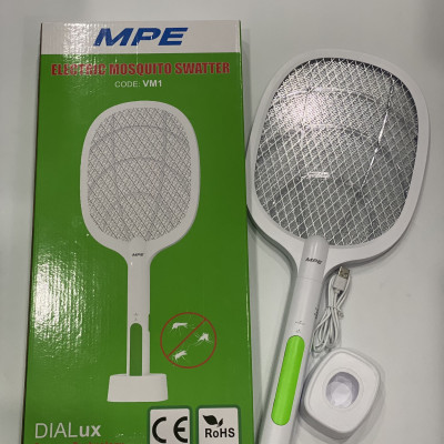Vợt muỗi MPE VM1 thông minh 2 in 1 tích hợp chức năng tự động bắt muỗi, cổng sạc USB, có đèn led báo - Hàng chính hãng