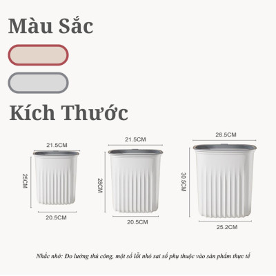 Thùng rác, thùng rác nhựa, chất liêu nhựa dẻo - Chịu lực tốt - Có vòng cố định túi rác - Thay túi rác dễ dàng - Màu hồng