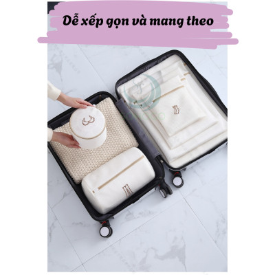 Set 7 Túi Lưới Giặt Quần Áo Cao Cấp – Bảo Vệ Vải, Giữ Form Chuẩn Bộ 7 Túi Giặt Bảo Vệ Quần Áo – Vải Lưới 3 Lớp, Khóa Kéo Chắc Chắn Bộ Túi Giặt Đa Năng – Bảo Quản Quần Áo Trong Máy Giặt
