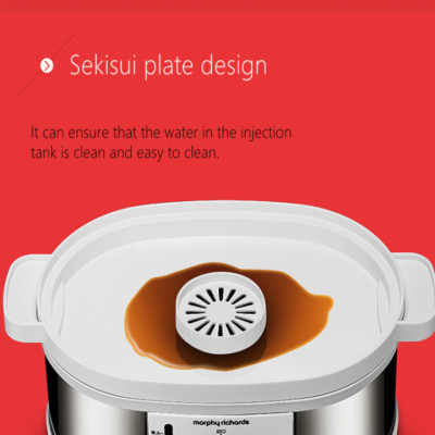 Nồi hấp thực phẩm 3 tầng Morphy Richards MR1148 công suất 750W - Hàng Nhập Khẩu