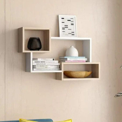 Kệ Sách Treo Tường Hình Chữ Nhật Lớn Juno Sofa CTKT171 KT 80 x 95cm x 20cm