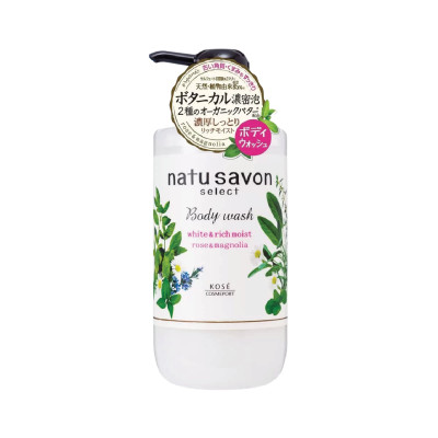 Sữa Tắm Dưỡng Trắng Và Mềm Mịn Da Kose Softymo Natusavon Select Body White & Rich Moist (500 mL)